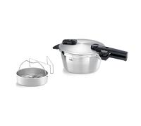 Fissler Vitaquick Olla a presión de 3.5 L, 22 cm de diámetro, con accesorio, olla a presión de acero inoxidable, 2 niveles de cocción, apta para inducción