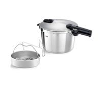 Fissler Vitaquick Olla a presión grande de 10 L, 26 cm de diámetro, con accesorio, olla a presión de acero inoxidable, 2 niveles de cocción, apta para inducción