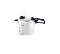 Fissler Vitavit Premium Olla a presión de 6 L y 22 cm de diámetro, acero inoxidable, 4 niveles de cocción, incluye accesorio de cocción al vapor, inducción