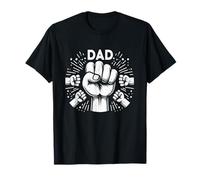 Fist Bump Papá De Cuatro Padre De 4 Papi Feliz Día Del Padre Camiseta