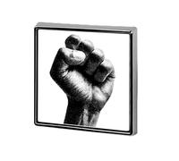 Fist Held Up High - Broches y alfileres unisex cuadrados ligeros para solapa, joyería para ropa, chal y sombrero