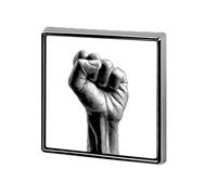 Fist Held Up High - Broches y alfileres unisex cuadrados y ligeros para solapa, joyería para ropa, chal, sombrero
