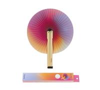 Fisura - Abanico plegable degradado. Abanico plegable papel. Abanico pai pai multicolor. Abanico boda para invitados. Regalo fiesta o ceremonias.1 unidad.