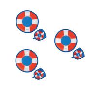 Fisura - Abanico redondo plegable “Flotador”. Ventilador de mano plegable original. Frisbee ventilador azul. 3 unidades. Abanico portátil para fiestas. 20 cm.