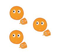 Fisura - Abanico redondo plegable “Ojos”. Ventilador de mano plegable original. Frisbee naranja divertido. 3 unidades. Abanico portátil para fiestas. 20 cm.