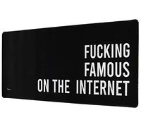 FISURA - Alfombrilla ratón XXL Alfombrilla gaming Mouse pad extra grande con base antideslizante. Tapete escritorio 80 x 35 cm. (F*cking Famous)