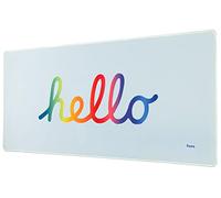 FISURA - Alfombrilla ratón XXL Alfombrilla Gaming Mouse Pad Extra Grande con Base Antideslizante. Tapete Escritorio 80 x 35 cm. (Azul Hello)