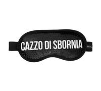 FISURA - Antifaz gel frio “C*zzo di Sbornia”. Antifaz frío para ojos negro. Máscara de gel para ojos hinchados y antiojeras. Máscara de ojos refrescante con mensaje. 18,5 cm x 9 cm