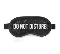 FISURA - Antifaz gel frio “Do not disturb”. Antifaz frío para ojos negro. Máscara de gel para ojos hinchados y antiojeras. Máscara de ojos refrescante con mensaje. 18,5 cm x 9 cm