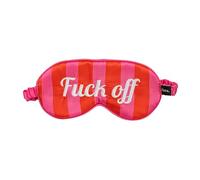 Fisura - Antifaz para dormir “f*ck off” Antifaz para dormir suave. Antifaz para ojos original rosa y rojo. Máscara de dormir ultrasuave con goma elástica. 20 x 10 cm.