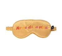 Fisura - Antifaz para dormir “no me da la vida” amarillo. Antifaz para dormir suave para ojos. Máscara de dormir original con goma elástica. Regalo para viajeros. 20 x 10 cm.