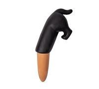 FISURA - Autorriego para macetas Original. Riego automático con Forma de gnomo. Riego para Plantas de Interior con Capacidad de 100 mililitros. Material: Terracota. (Perro Negro)