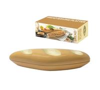 Fisura - Bandeja original con forma de barra de pan, diseño divertido de porcelana con 3 compartimentos para servir aperitivos, tapas o snacks con estilo.