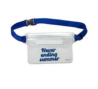 Fisura - Bolsa Impermeable. Riñonera Impermeable al Agua. Bolsa estanca con cinturón Ajustable. 22,5 cm x 12,5 cm (Summer, Azul)