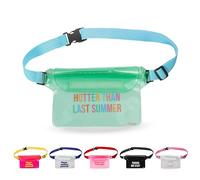 Fisura - Bolsa Impermeable “Last Summer”. Riñonera Impermeable al Verde y Azul. Bolsa estanca con cinturón Ajustable. 22,5 centímetros x 12,5 centímetros.