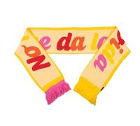 Fisura - Bufanda mujer invierno beige con mensaje “No me da la vida”. Bufanda original reversible grande, suave, cálida y ligera. Con flecos. 150 cm. Accesorio de invierno.