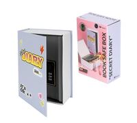 Fisura - Caja de seguridad en forma de libro “secret diary”. Caja fuerte libro original con cerradura de combinación. Caja de dinero oculto. 18 x 11,5 cm