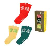 Fisura - Calcetines divertidos “my good luck socks”. Pack de 3 calcetines originales unisex. Medias para mujer y hombre. Medias de algodón de colores.