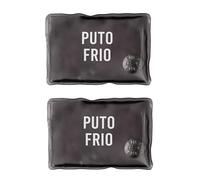 Fisura - Calentador de Manos Original Mini calienta Manos Gel Original. Calentador de Bolsillo Reutilizable. Actividades al Aire Libre. (2 Unidades Frío, Negro)