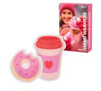 Fisura - Calentador de Manos Original. Mini calienta Manos Gel Original. Calentador de Bolsillo Reutilizable. Actividades al Aire Libre. 2 Unidades. (2 Unidades Donut, Rosa)