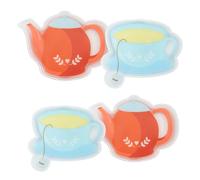 Fisura - Calentador de Manos Original “Tetera y Taza”. Mini calienta Manos Gel Original. Calentador de Bolsillo Reutilizable. Actividades al Aire Libre. 4 Unidades.