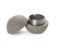 Fisura - Cenicero con forma de metiorito. Accesorio para cocina. Cenicero exterior o interior de cerámica. Accesorio portatil. (Luna)