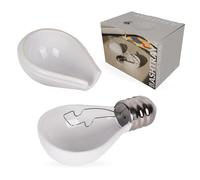 Fisura - Cenicero original bombilla. Cenicero de cerámica divertido con forma de bombilla. Para cocina, exterior o interior. Cerámica. Medidas: 13 cm x 7,8 cm.