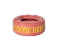 Fisura - Cenicero original. Cenicero con mensaje. Cenicero para cocina. Cenicero exterior o interior de cerámica. (Rosa, Inglés)