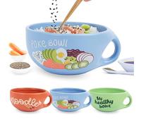 Fisura - Cuenco original “poke”. Bowl ramen original. Cuenco de sopa japonés de 680 ml. Bowl poke de cerámica 680 ml. Tazón para ensalada, sopa de fideos, Pho, Udon y Soba. 19,5 cm x 8,5 cm