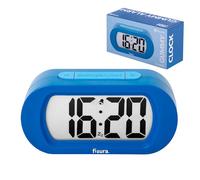 Fisura - Despertador Digital Azul. Reloj Despertador Digital con Pantalla LED. 12/24 Horas con retroiluminación. Reloj de Dormitorio con Pilas (3 Pilas AAA no Incluidas)