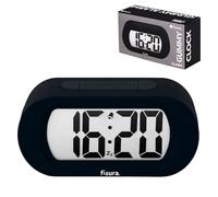 Fisura - Despertador Digital Negro. Reloj Despertador Digital con Pantalla LED. 12/24 Horas con retroiluminación. Reloj de Dormitorio con Pilas (3 Pilas AAA no Incluidas)