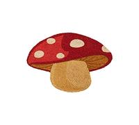 Fisura - Doormat House Entrance Rainbow Made Of Coconut With Pvc Anti-Slip Backing. Original Outdoor Doormat. Hand Painted. Measurements:70 cm X 40 cm, LJJY-KK, Mushroom, Red, 1 * 70 cm (Semicircu
