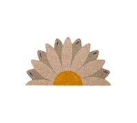Fisura - Doormat House Entrance Rainbow Made Of Coconut With Pvc Anti-Slip Backing. Original Outdoor Doormat. Hand Painted. Measurements:70 cm X 40 cm, LJJY-KK, Daisy, White, 1 * 70 cm (Semicircul