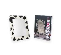 Fisura - Espejo de Mesa Original “Vaca”. Espejo para Maquillaje de 25 centímetros. Espejo Decorativo de Pared Estampado. Espejo pequeño para Mesa.