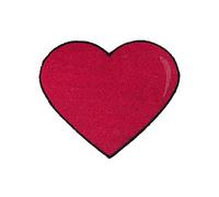 Fisura - Felpudo Exterior “corazón” de Coco con Base Antideslizante de PVC. Felpudo Formas para Entrada de casa. Medidas:60 cm x 50 cm x 1,5 cm. Rojo