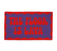 Fisura - Felpudo Entrada casa “Floor is Lava” de Coco con Base Antideslizante de PVC. Felpudo Interior Morado y Rojo Pintado a Mano. Alfombra Entrada casa con Forma Divertida. 70 x 40 cm