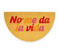 Fisura - Felpudo Entrada casa “No me da la Vida” de Coco con Base Antideslizante de PVC. Felpudo Interior Beige Pintado a Mano. Alfombra Entrada casa con Mensaje Divertido. 70 x 40 cm