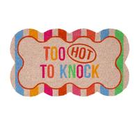 Fisura - Felpudo Entrada casa “Too Hot” de Coco con Base Antideslizante de PVC. Felpudo Interior Muticolor Pintado a Mano. Alfombra Entrada casa con Forma Original 70 x 40 cm