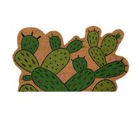 Fisura - Felpudo Exterior “Cactus” de Coco con Base Antideslizante de PVC. Felpudo con Forma Original. Medidas : 70 cm x 40 cm x 1,5 cm.