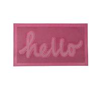 Fisura - Felpudo Goma Original “Hello”. Felpudo Exterior Rosa. Felpudo Entrada casa con púas. Alfombrilla de Goma con Mensaje. Felpudo de 70 x 40 centímetros., DRE2320045