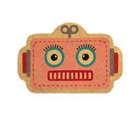 Fisura - Felpudo Original “Robot” de Coco con Base Antideslizante de PVC. Felpudo Entrada casa. Felpudo Rosa. Felpudo con Forma Original. 60 cm x 40 cm.