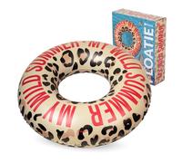 Fisura - Flotador Hinchable Original “Wild Summer” Leopardo. Flotador 105 cm con válvula de Seguridad para inflado y desinflado rápido. Anillo de natación Piscina o Playa.