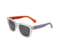 Fisura - Gafas de sol mujer originales “Bon voyage”. Gafas de sol polarizadas para mujer transparentes. Incluye gamuza, estuche y caja metálica. Regalo original.