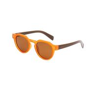 Fisura - Gafas de sol mujer originales “hot ideas”. Gafas de sol polarizadas para mujer naranja y marrón. Incluye gamuza, estuche y caja metálica. Regalo ideal.