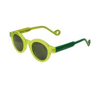 Fisura - Gafas de sol mujer originales “I’m not a tourist”. Gafas de sol polarizadas para mujer verde. Incluye gamuza, estuche y caja metálica. Regalo original.