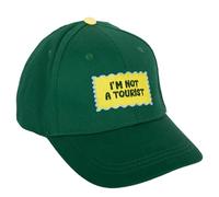 Fisura - Gorra de béisbol Original Verde “I’m Not a Tourist” Gorra de Hombre de Verano con Hebilla Ajustable y Texto Bordado. Cap de béisbol para Mujer. Talla única