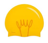 Fisura - Gorro de natación Rosa con Estampado de Bombilla. Gorro de Piscina Mujer Original Unisex de Silicona Suave, elástico y cómodo. Accesorio de Verano Divertido.