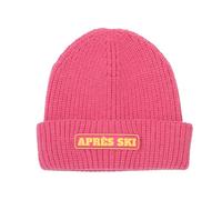 Fisura - Gorro Invierno Unisex “Après ski”. Gorro de Invierno Mujer Punto de canalé Rosa. con Dobladillo. Mensaje Original en Goma. Regalo Original. Talla única