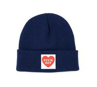 Fisura - Gorro Invierno Unisex “F*CK Off”. Gorro Invierno Hombre Azul. Gorro de Invierno Mujer con Mensaje. Gorro de acrílico. Gorro Original para Regalo.