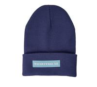 Fisura - Gorro Invierno Unisex Gorro Invierno Hombre Mostaza. Gorro de Invierno Mujer con Mensaje. Gorro de Punto de acrílico y poliéster. (Azul Oscuro)